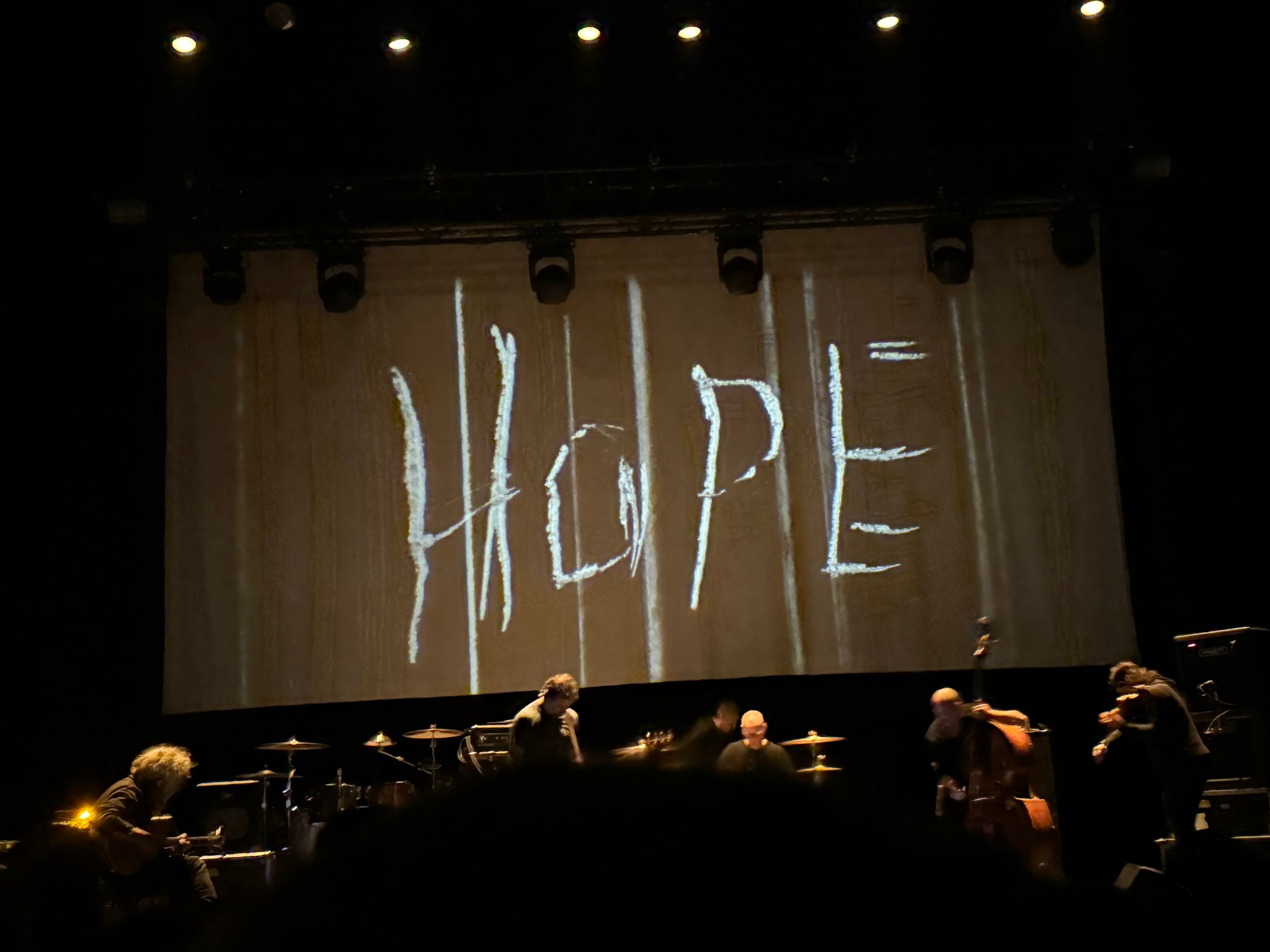 Photo from the audience of Godspeed You! Black Emperor performing live